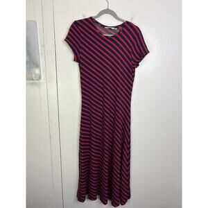 Vineyard Vines Dress Womens Large Striped Weekend Maxi Nautical New England Prep